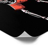 Kickboxing Skeleton Kickboxer Martial Arts Hallowe Poster (Hoek)
