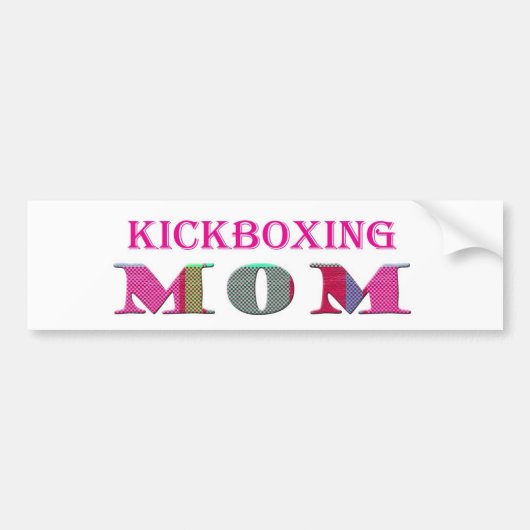 KickboxingMam Bumpersticker (Voorkant)