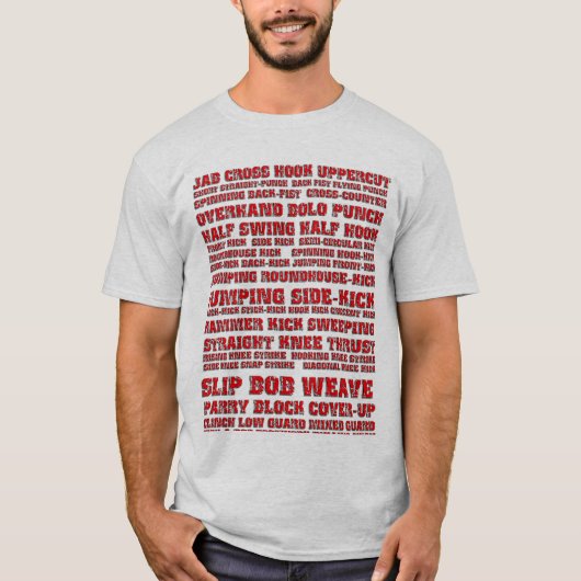 kickboxstijlen t-shirt (Voorkant)