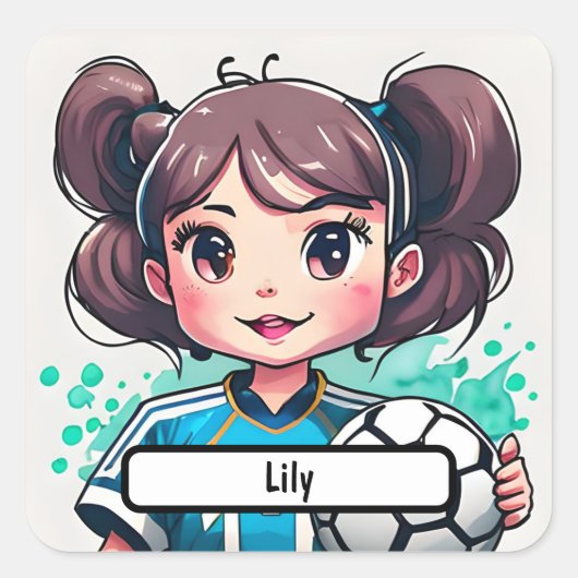 Kickin Cutie Sticker met aangepaste diameter (Voorkant)