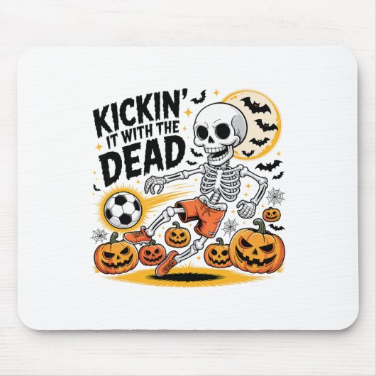 Kickin' It Halloween Skeleton Soccer Player  Muismat (Voorkant)
