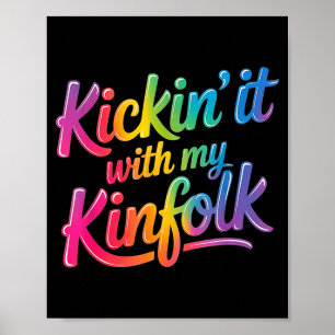 Kickin It Met Mijn Familie Grappige Familiereünie Poster