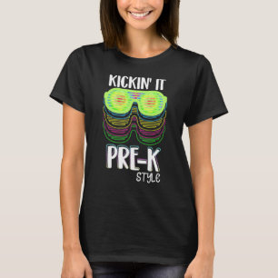 Kickin it pre k stijl terug naar school leraar Kin T-shirt