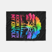 Kickin' It With My Kinfolk Funny Family Reunion Fleece Deken (Voorkant (Horizontaal))