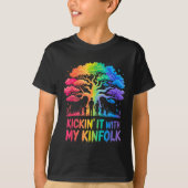 Kickin' It With My Kinfolk Funny Family Reunion T-shirt (Voorkant)