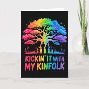 Kickin It With My Kinfolk Grappige Familiereünie  Kaart