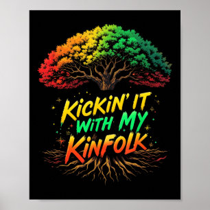 Kickin It With My Kinfolk Grappige Zomer Familie R Poster