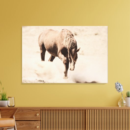 Kickin omhoog de Stofgestrekte Druk van het Canvas (Insitu (Woonkamer))