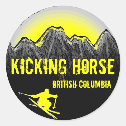 Kicking Horse Colombie-Britannique stickers de ski (Devant)