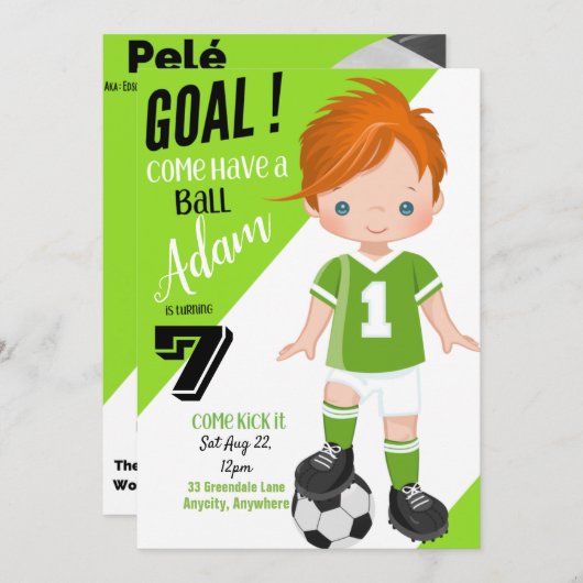 Kicking It 2 Birthday Invitation Card (Devant / Derrière)