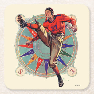 Kickoff Vierkante Kartonnen Onderzetter