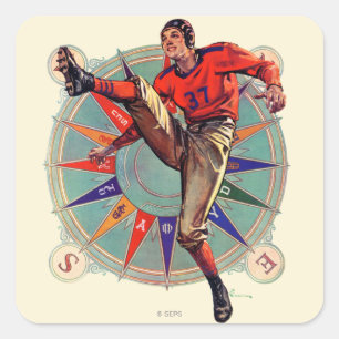 Kickoff Vierkante Sticker