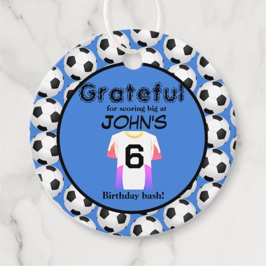 Kickstart de viering van de 6e verjaardag bedankjes labels (Voorkant)