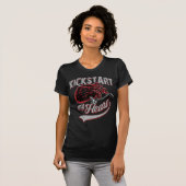 Kickstart My Heart Motorcycle Art Gift T-shirt (Voorkant volledig)