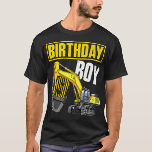 Kid Birthday Boy 9th Vehicle 9 Years Old Construct T-shirt