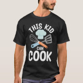 Kid Can Cook Expert Chef Cooking Culinary Graphic T-shirt (Voorkant)