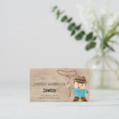 Kid Cowboy Carte de visite Pour Boy Playdate (Debout devant)