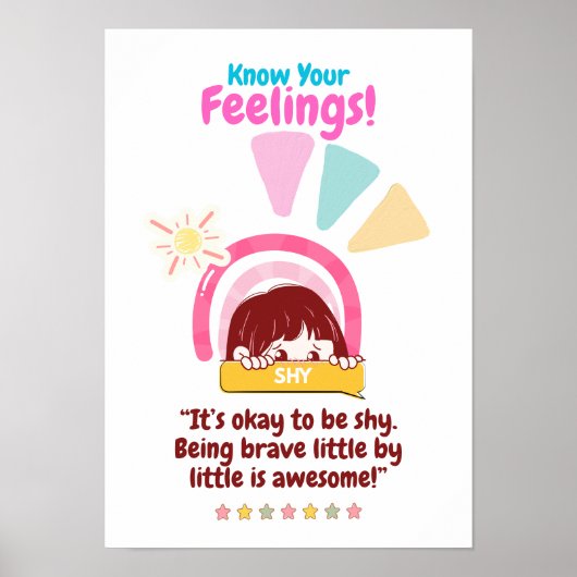 Kid Emotie Met Shy Poster (Voorkant)