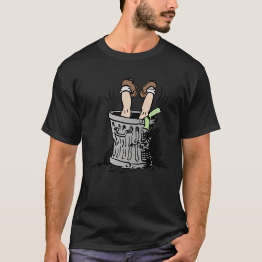 Kid Searching Through the Trash Can T-shirt (Voorkant)
