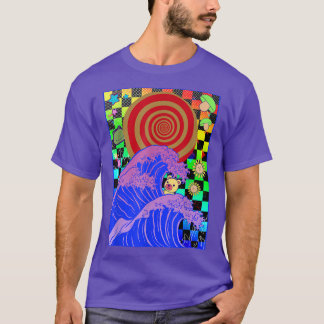 Kidcore Aesthetic Japanese Vaporwave Great Wave Of T-shirt