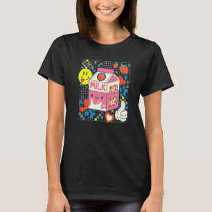 Kidcore Aesthetische aardbeienmelk Patches D T-shirt