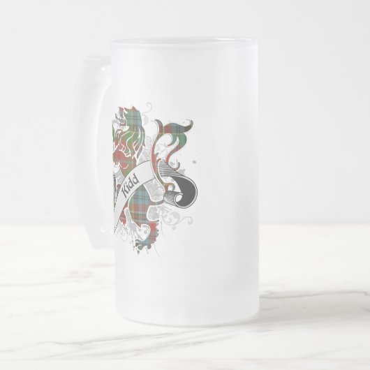 Kidd Tartan Lion Matglas Bierpul (Voorkant links)