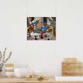 Kiddie Carousel Horses Poster (Keuken)