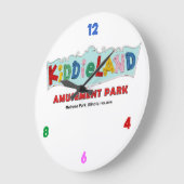 Kiddieland Melrose Park, IL, Tekst teken Grote Klok (Hoek)