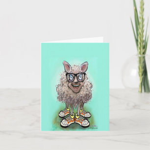 Kiddo Sheep Feestdagen Kaart