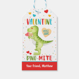 Kiddos Schattige Dinosaurus Valentijnskaarten Dino Cadeaulabel