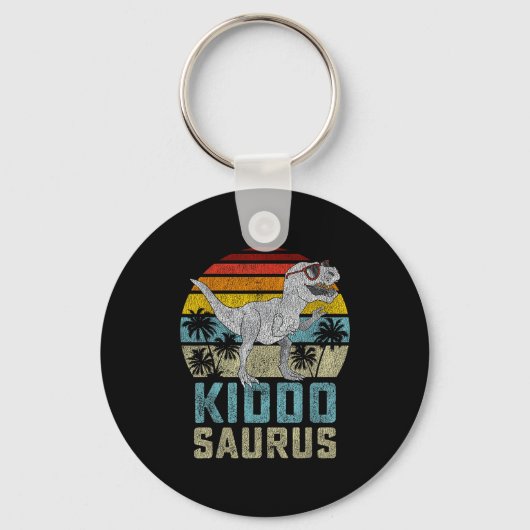 Kiddosaurus T Rex Dinosaur Kiddo Saurus Family Mat Sleutelhanger (Voorkant)
