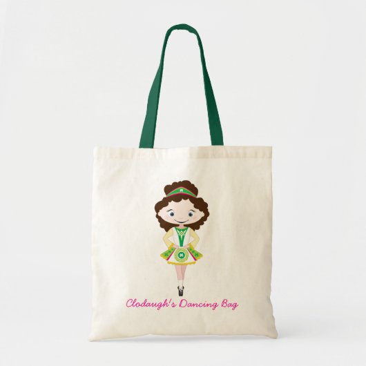 KIDLETS Ierse danseres dansend kastanje bruin haar Tote Bag (Voorkant)