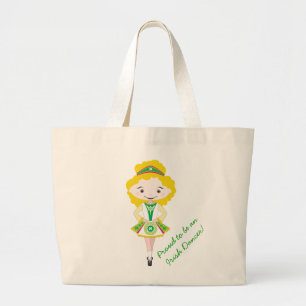 KIDLETS Ierse danseres dansende blonde schoenenzak Grote Tote Bag