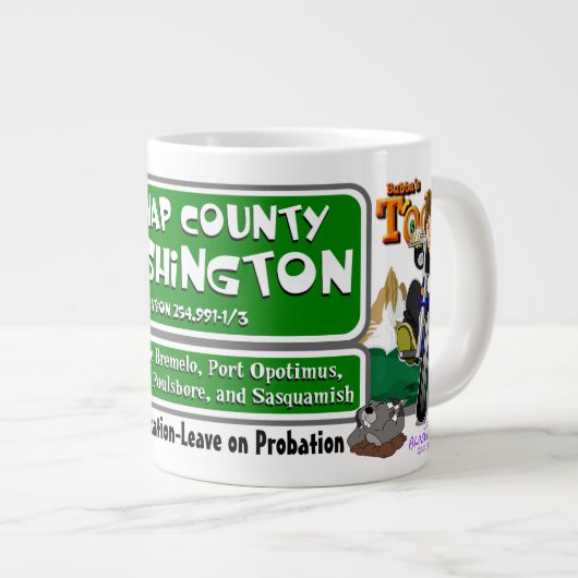 Kidnap Comté de Washington Géant café Mug (Devant droit)