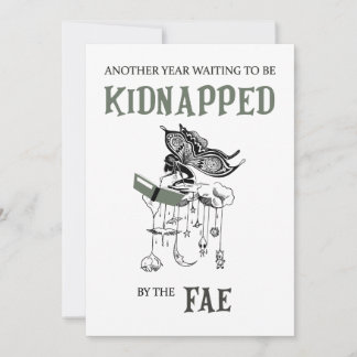Kidnapped by the Fae - Book Birthday Card Feestdagenkaart