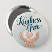 kidness is free ronde button 4,0 cm (Voorkant /achterkant)