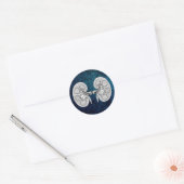 KIDNEY 2 TEKENEN RONDE STICKER (Envelop)
