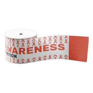 Kidney Cancer Awareness Pattern Grosgrain Lint