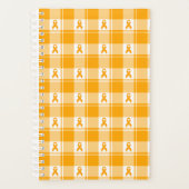 Kidney Cancer Awareness Plaid Planner, Orange (Devant)