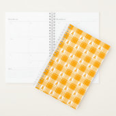 Kidney Cancer Awareness Plaid Planner, Orange (Devant avec enveloppe)