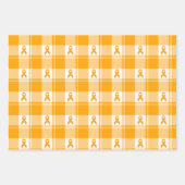 Kidney Cancer Awareness Plaid Wrapping Paper (Voorkant 3)