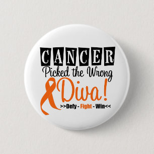 Kidney Cancer heeft de verkeerde diva gevonden v3 Ronde Button 5,7 Cm