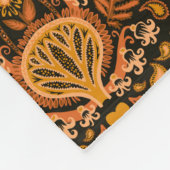 Kidney Damask Rich Wooden Tones Fleece Deken (Hoek)