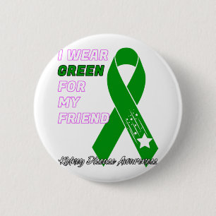 Kidney Disease Awareness Dialysis Transplant Patie Ronde Button 5,7 Cm