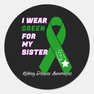 Kidney Disease Awareness Dialysis Transplant Patie Ronde Sticker