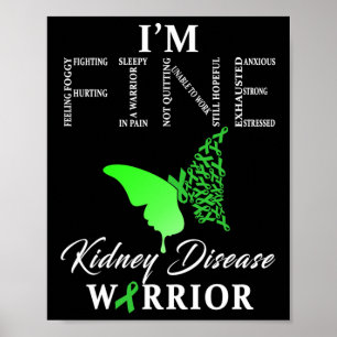 Kidney Disease Warrior I'm Fine 1 Poster