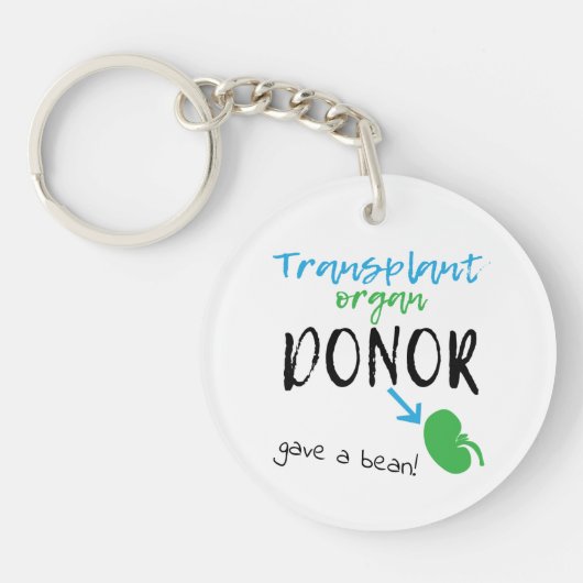 Kidney Donor Gave a Bean Sleutelhanger (Voorkant)