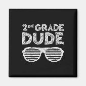 Kids 2nd Grade Dude Second Grade Byck To School  Magneet (Voorkant)