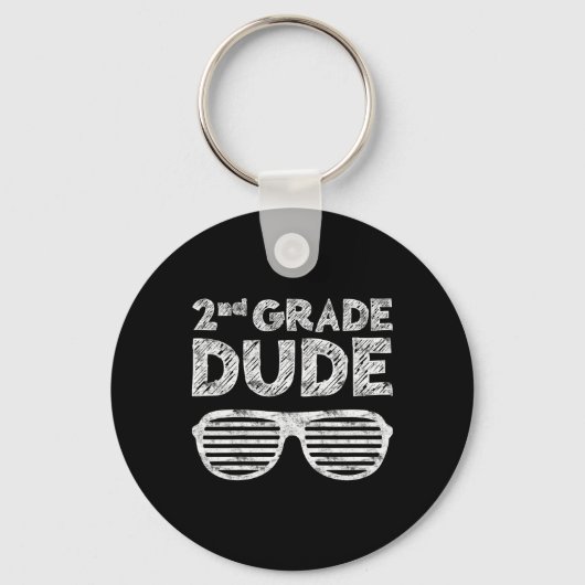 Kids 2nd Grade Dude Second Grade Byck To School Sleutelhanger (Voorkant)