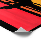 Kids 6th Birthday Gift Karate Retro Taekwondo Mart Poster (Hoek)